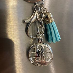 Jack and sally pendant keychain